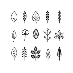 Leaf Symbol Icons Vector