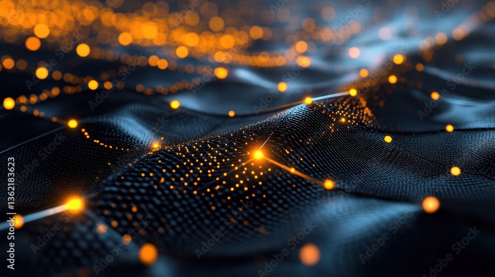 Aufkleber a quantum lattice structure glowing with subatomic energy interactions.