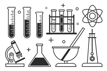 science lab equipment vector A