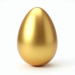 Golden Egg of Opportunity: A solitary, lustrous golden egg stands as a symbol of potential, wealth, and luxury. Its smooth, flawless surface reflects the surrounding light.