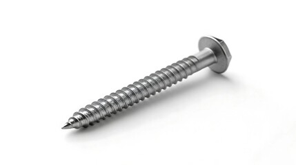 Metal Screw Isolated on White Background