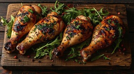 Wide Shot of Seasoned Chicken Legs 