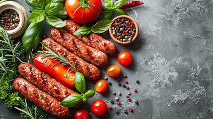 Wiener Sausages with vegetables and spices