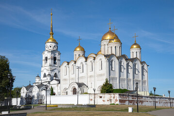View of the ancient Assumption Cathedral, Vladimir. Golden ring of Russia