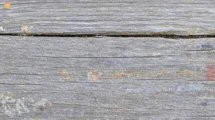 Naklejka premium Weathered Wood Plank Background with Cracked Texture and Faded Paint