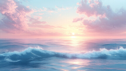 Fototapeta premium Sky with a soft pastel hue at dawn