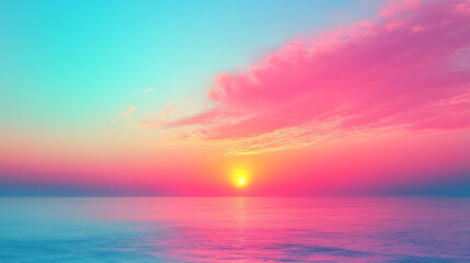 Obraz premium Sky with a soft pastel hue at dawn