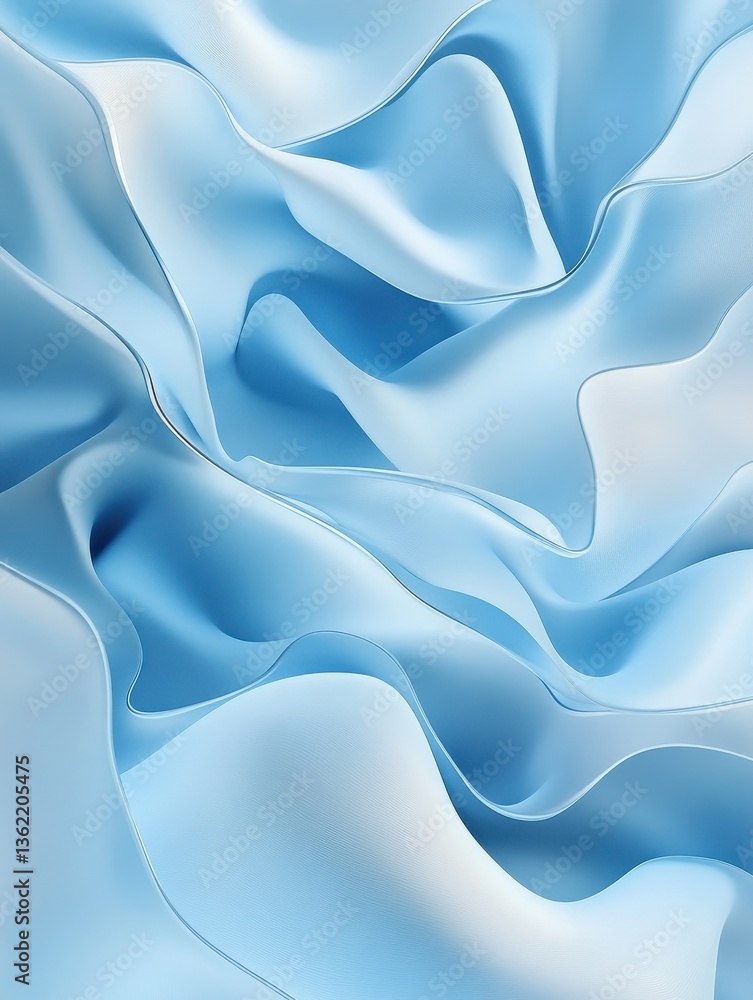 Poster Vector light blue background with smooth gradients and simple shapes, ideal for web and graphic design projects.