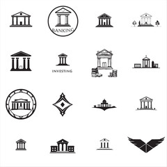 Naklejka premium A set of Bank icon