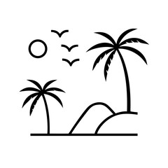 Palm Tree Icons Vector