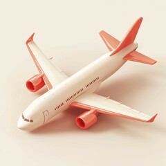 airplane on a white background
