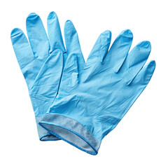 blue rubber gloves