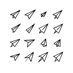 Paper Airplane Flight Icons