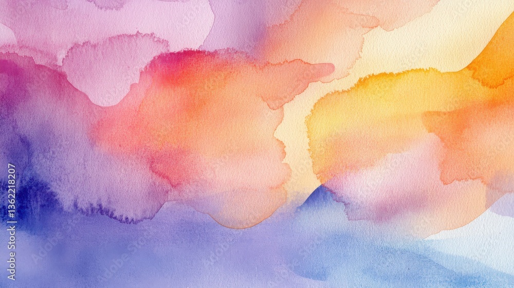 Poster watercolor background with a soft pastel color gradient. abstract hand drawn watercolor texture for 