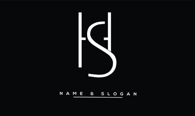 Obraz premium SH, HS Abstract Letters Logo Monogram