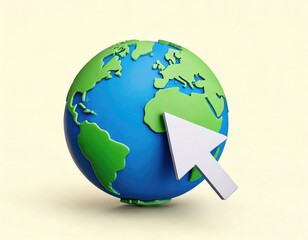 Global Connectivity: A Stylized 3D Earth with Cursor