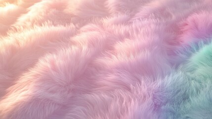 Soft, pastel-colored faux fur texture with ombre effect.