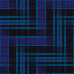 Modern Seamless Tartan in Rich Prussian Blue tones Textile Design