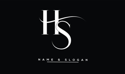 SH, HS Abstract Letters Logo Monogram