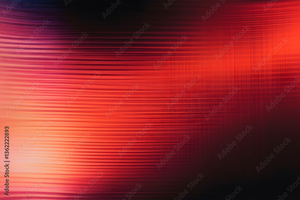 Poster abstract red and orange lines creating a dynamic visual composition