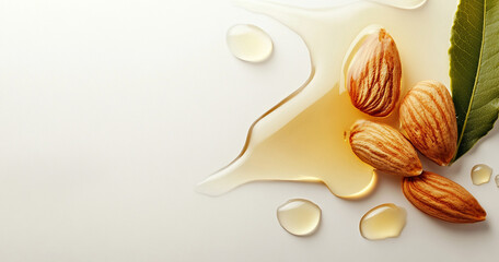  Almond oil with oil drop