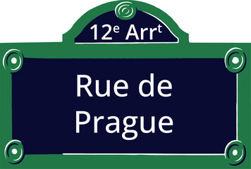 12e Arrt, Elegant Parisian Street Sign