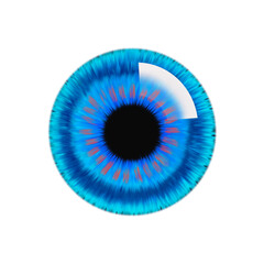 Blue Eye iris closeup drawing illustration png background