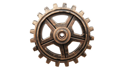 Mechanical Marvel: A detailed view of an intricate metal gear. Capturing the essence of industrial design and technological advancement.