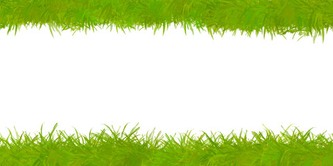 Green grass frame isolated png background	