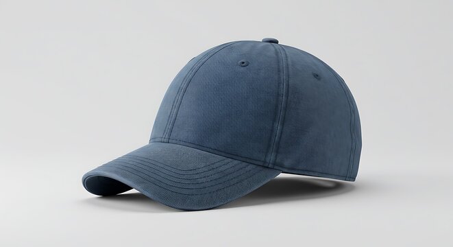 Stylish Blue Baseball Cap Mockup