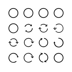 Refresh Circular Icons Vector