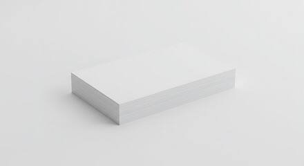 Fototapeta premium Stack of Blank Business Cards Mockup: Clean Minimalist Design for Branding and Stationery