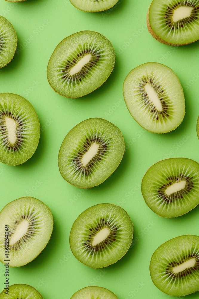 Poster kiwi texture resembling biometric security patterns
