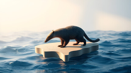 Fototapeta premium Honey badger, South American Animals, Wildlife Day, National Animal, Generative Ai