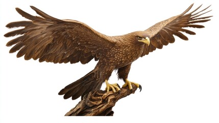 Obraz premium Eagle soaring through air