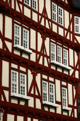 Obraz premium Old half-timbered fachwerk houses in Hessen, Germany