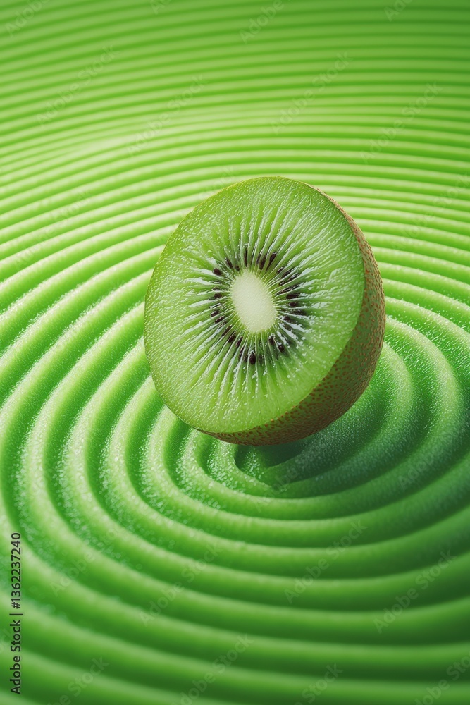 Poster kiwi texture resembling biometric security patterns