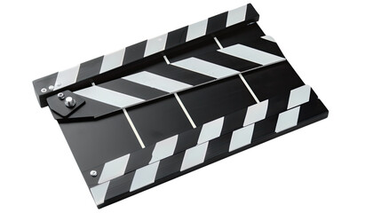 Fototapeta premium Clapperboard Icon: A professional clapperboard rests, symbolizing filmmaking.