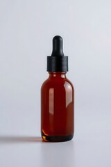 Amber Glass Bottle with Black Dropper Cap for Essential Oils