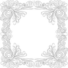 Elegant double-line lace corner flourishes with intricate, symmetrical designs. Perfect for invitations, certificates, wedding decor, and vintage-style projects. Delicate, ornamental.