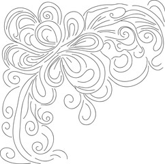 Elegant double-line lace corner flourishes with intricate, symmetrical designs. Perfect for invitations, certificates, wedding decor, and vintage-style projects. Delicate, ornamental.