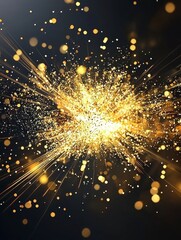 Fototapeta premium Golden Sparkler Explosion