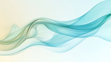 Fototapeta premium Abstract digital art piece that appears to be blue green smoke illustration