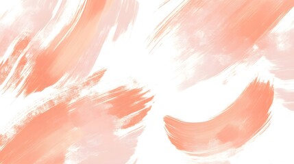 Painted brush strokes of orange and white creating abstract art forms