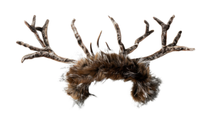 Embrace the Wild: A unique headpiece with faux antlers and rustic textures, capturing the spirit of the wilderness. Perfect for themed events or creative projects. 