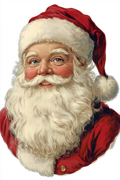 Vintage Chromolithographic Santa Claus Illustration