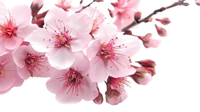 Blossom Branch: A delicate branch laden with fully blossomed pink flowers, showcasing the soft textures and subtle hues of nature's beauty.