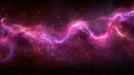 Obraz premium Cosmic Nebula: A Serene Dance of Pink and Purple