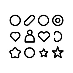 Simple line icons vector