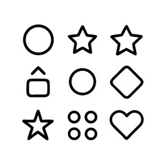 Simple line icons vector